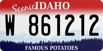 ID license plate W861212