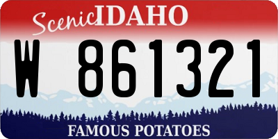 ID license plate W861321