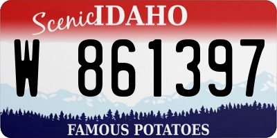 ID license plate W861397