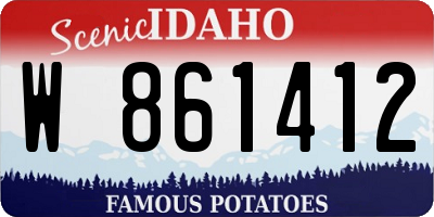 ID license plate W861412