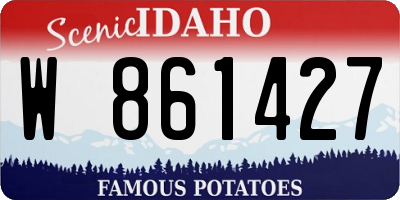 ID license plate W861427