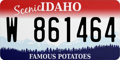ID license plate W861464