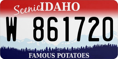 ID license plate W861720