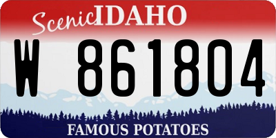 ID license plate W861804