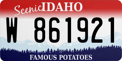 ID license plate W861921