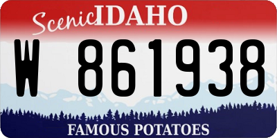ID license plate W861938
