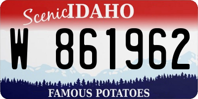 ID license plate W861962