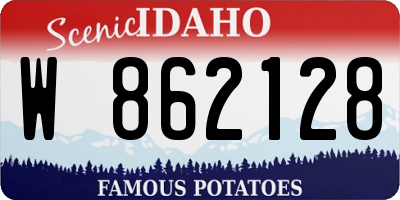 ID license plate W862128