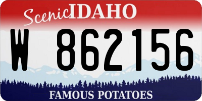 ID license plate W862156