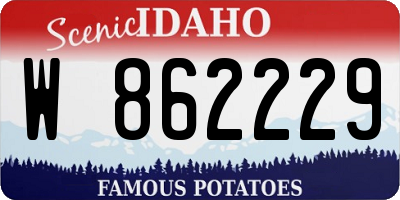 ID license plate W862229