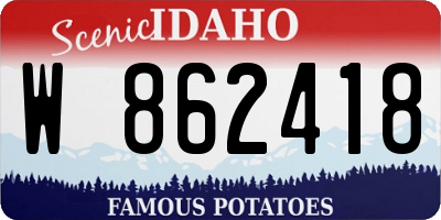 ID license plate W862418