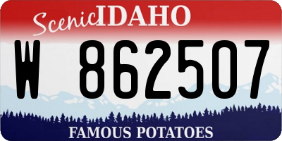 ID license plate W862507