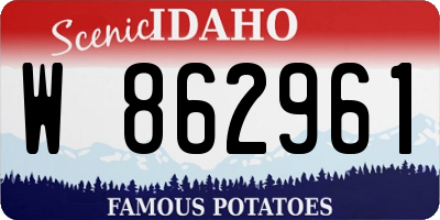 ID license plate W862961