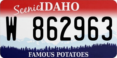 ID license plate W862963