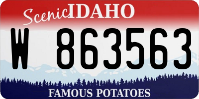 ID license plate W863563