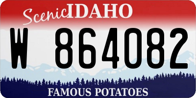 ID license plate W864082