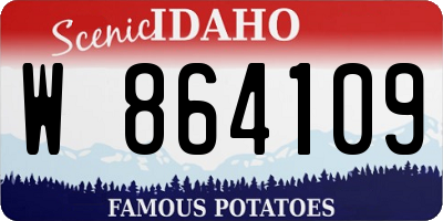 ID license plate W864109