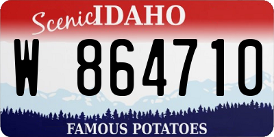 ID license plate W864710