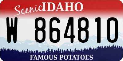 ID license plate W864810