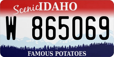 ID license plate W865069