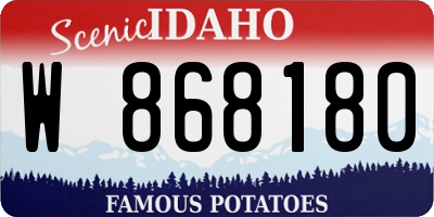 ID license plate W868180