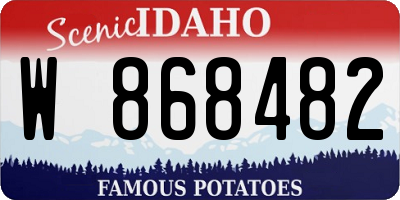 ID license plate W868482