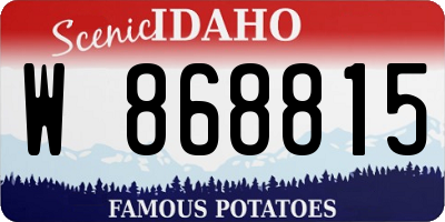 ID license plate W868815