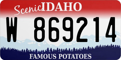ID license plate W869214