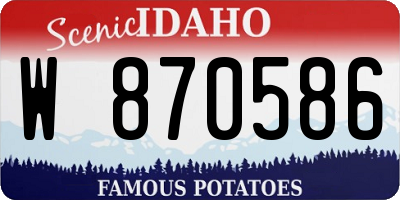 ID license plate W870586