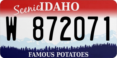 ID license plate W872071
