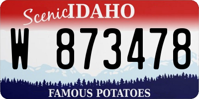 ID license plate W873478