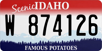 ID license plate W874126