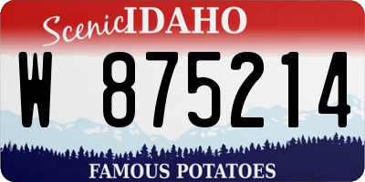 ID license plate W875214
