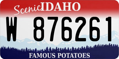 ID license plate W876261