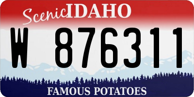 ID license plate W876311