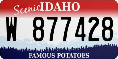 ID license plate W877428