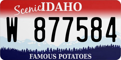 ID license plate W877584