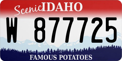 ID license plate W877725