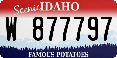ID license plate W877797