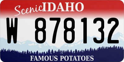 ID license plate W878132