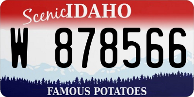 ID license plate W878566
