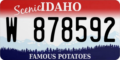ID license plate W878592