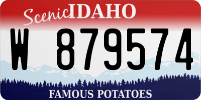 ID license plate W879574