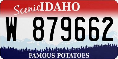 ID license plate W879662