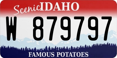 ID license plate W879797