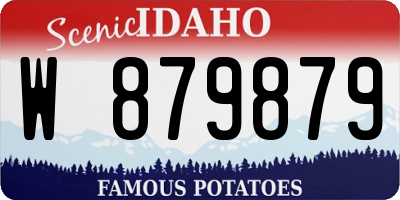 ID license plate W879879