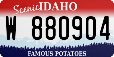 ID license plate W880904