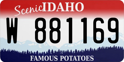 ID license plate W881169
