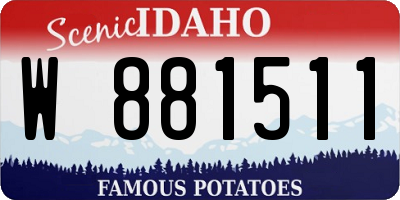 ID license plate W881511