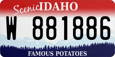 ID license plate W881886
